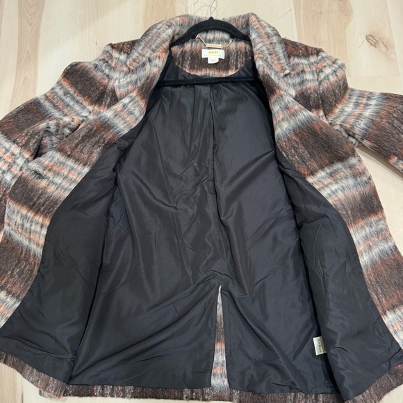 NWT Anthropologie Maeve Brushed Plaid Blazer Coat Jacket Small Fall Wool Blend - Picture 13 of 15